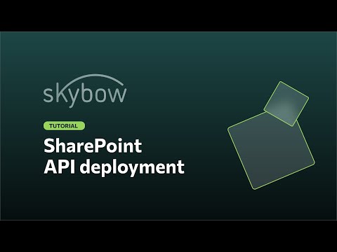 How to use the skybow provisioning API to install your SharePoint solution