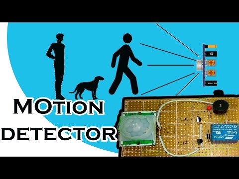 How to make Motion detector security system with PIR module | alarm + lights on