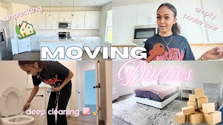 empty house tour | moving vlog: unpacking, cleaning and organizing* | moving diaries