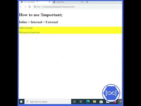 CSS Using Important