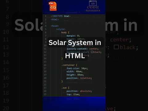 2/20 days challenge of coding |solar system in html😃| #animation #solar #html #coding #new #2024