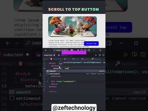 Make a Scroll Button in 15 Seconds! #Shorts #coding#webdevelopment #shorts #programming  #html#css