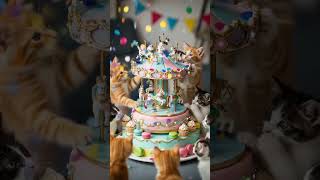 HAPPY birthday 🎈🎂 #happybirthday #shortfeed #kitten #shorts2025 #viralcats #cute #kucing
