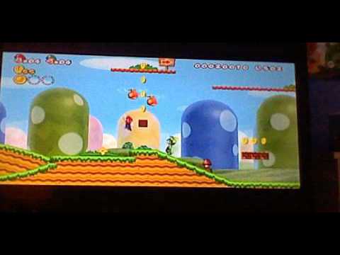 new super mario bros.wii level 1-1 100% walkthrough part 1