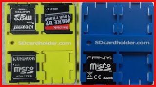 Standard SD Card Holder Credit Card Size Secure Digital Memory Card Case (Yellow)