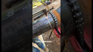 Oxygen acetylene torch on 6" pipe.. how do you cut 6" sched. 40 pipe?