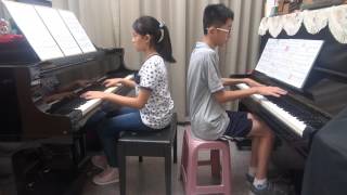 (李亭昀與賴續東)東山國中 (學習篇02) 2016/07/17 Beethoven Moonlight Sonata Op.27 No.2, Mov 3rd (貝多芬「月光」奏鳴曲第3樂章)