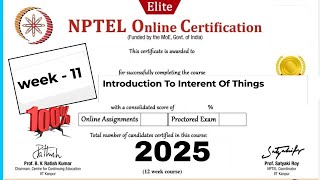 Introduction To Internet Of Things week -11 Assignment Answers NPTEL2025