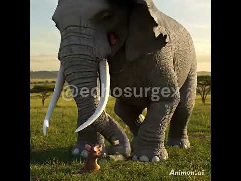 Unlikely Fright: Elephant vs. Mouse