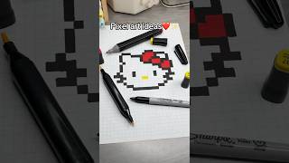 ❤️Hello Kitty, Pixel art ideas￼✨ #hellokitty #pixel #pixelart #pixelartideas #art #drawing #cute