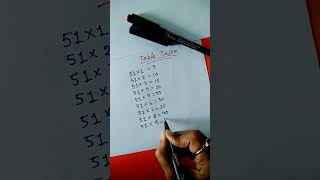 Table Trick || 51 Table #shortcut #easytrick #shorts
