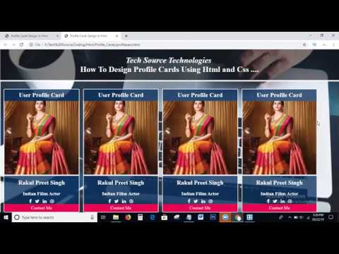 Profile Cards Design Using Html and Css | How To Create Profile Cards In Html and Css