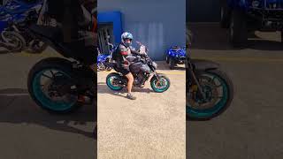 Akrapovic Full System 2024 Yamaha MT07, ride off.