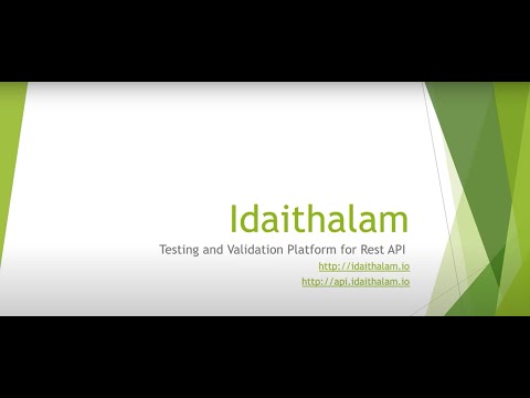RESTAPI Testing and Validation platform - Idaithalam  "OneStep" No code  Automation testing service.