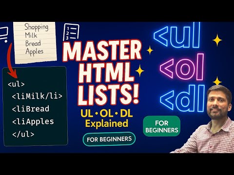 HTML Lists Explained: Master Ordered, Unordered & Definition Lists in 5 Minutes!