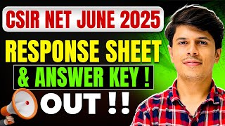 CSIR NET June 2025 Answer Key | CSIR NET Answer Key 2025 Out | CSIR NET Response Sheet & Answer Key