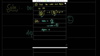 GSMA 102-  Calculus II - Module 5 - 19.1 - Order & Degree of (d²y/dx²)^5 - 3(dy/dx)^3 + y = 0