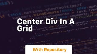center div in a grid