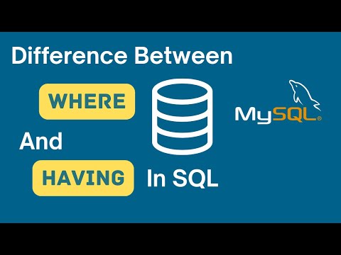 WHERE vs HAVING in SQL | Interview Series | 01