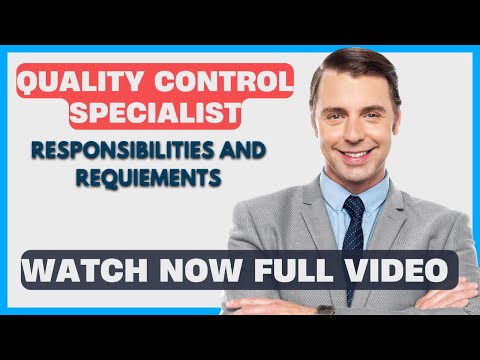 🎯 Want to know what it takes to be a Quality Control Specialist? 🎯
