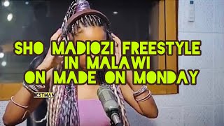 SHO MADJOZI interview and freestyle in malawi on made on Monday in Chichewa and English