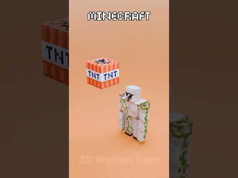 Minecraft vs Real Life - Iron Golem  🔥🔥🔥 #clothsimulation #3danimation #3dart #minecraft