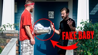 Leaving a Fake Baby at Strangers’ Houses