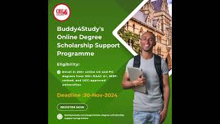 Buddy4Study's Online Degree Scholarship Support Programme #motivation #india #students