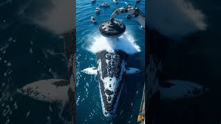"Rescuing a Whale from Ocean Pollution: A Dramatic Scene"#OceanConservation#WhaleRescue #Pollution