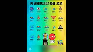 IPL WINNERS LIST TEAM 2008-2024.... #ipl #t20cricket #iplupdates #cricket  #csk #RR #GujaratTitans