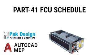 MEP Autocad Design course in Urdu / Hindi Part-41 HVAC | FCU SCHEDULE