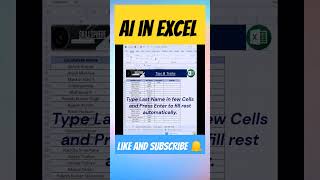 AI in Excel - AI Made Excel Easy #shorts #excel #ai