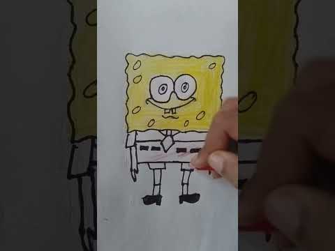 SpongeBob SquarePants #drawing #easy #cartooncharacter #shotrs @Amazingart497