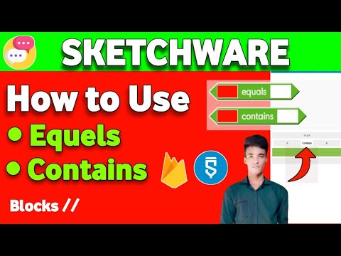 How to use Equals and Contains blocks on sketchware | Operator Block | #Rajeshsardar
