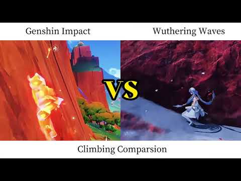 Climbing Comparsion_Wuthering Waves vs Genshin Impact  #duetnightabyss  #fyp  #quadratic