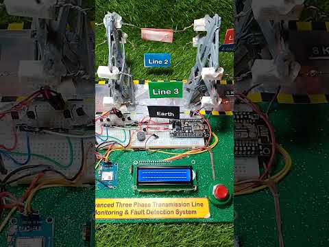Advanced Three Phase Transmission Line Fault Detection System Project #fyp #electricalprojects