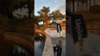 Wakeboarding through the sewer 🚽 #wakeboarding #snowboarding #urban #winterfun