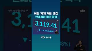 여당 '세제 개편' 혼선…반대청원 10만 육박 #JTBC #Shorts