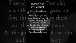 ANZAC Day 2024 | Honouring Our Brave Soldiers #anzacday #australia #nz #dawnservice #poppy #shorts
