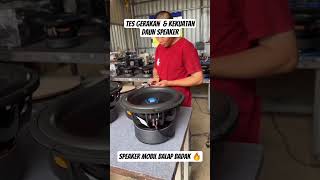 Tes gerakan dan kekuatan daun speaker. #tes #servisspeaker #speaker #subwoofer #begini #wow #sound