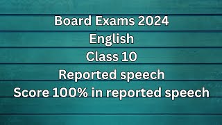 Score 100% in Reported Speech | Class 10 English Grammar | CBSE/RBSE 2024 #viral #englishgrammar