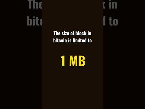 The size of block in bitcoin is limited to 1mb #bitcoin #blockchain #technology