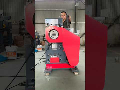 Function demonstration of each station of combined punching and shearing machine. #ironworker