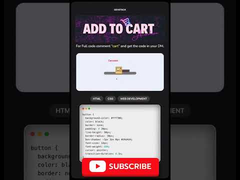 Add to cart button animation using Html, Css ad JavaScript🤌✨
