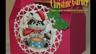 Gable Box SVG Cut file and digital stamps tutorial