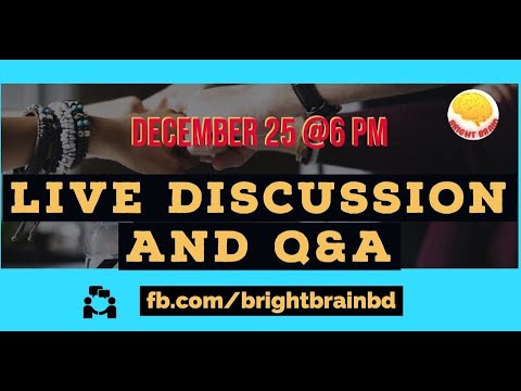 The live discussion and Q&A of BrightBrainBD I www.brightbrainbd.com I #code4kids #codinginbd