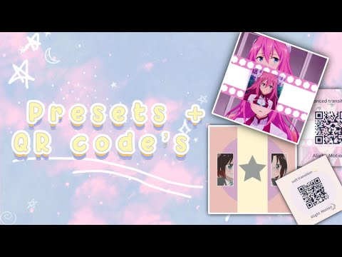 QR code’s + presets for alight motion | logo preset + aesthetic transitions 💫🦋 (give credits)
