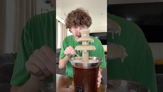 TRYING THICK WATER CHOCOLATE FOUNTAIN #shorts