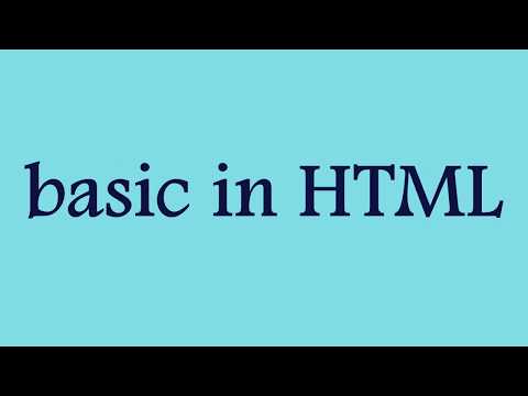basic HTML tutorials Easy learn