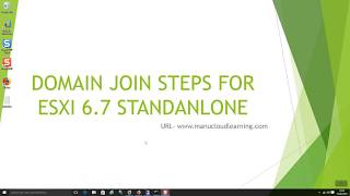 DOMAIN JOIN STEPS FOR ESXI 6.7